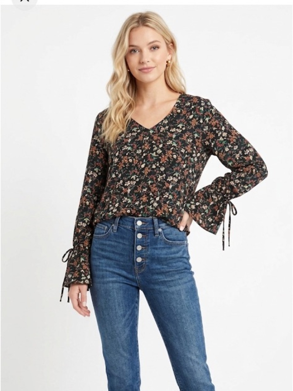J crew Mercantile Floral Black Women's Top size 8